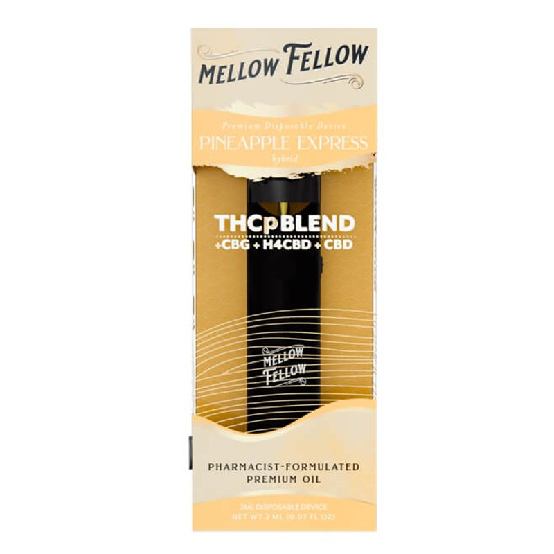 Mellow Fellow - THCP Pineapple Express 2ml   Μιας Χρήσης (Disposable) ηλεκτρονικό τσιγάρο με THCp με γεύση ανανά και νότες εσπεριδοειδών.