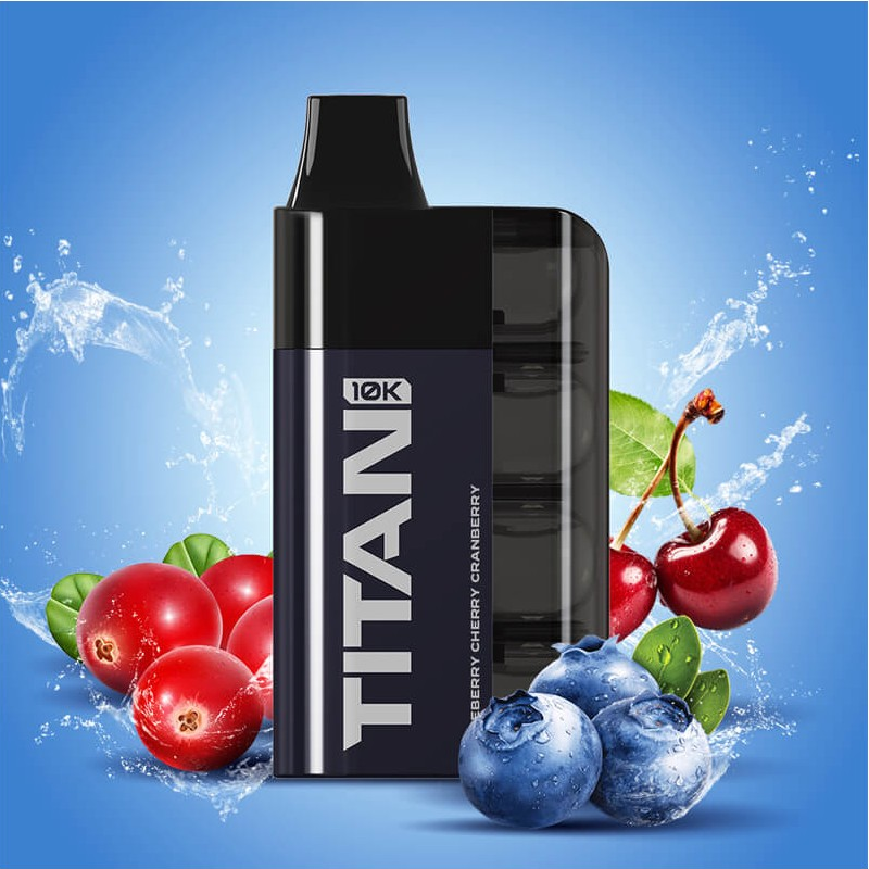 TITAN - Blueberry Cherry Cranberry 8x2ml 20mg Ζήστε την πλούσια και σύνθετη γεύση του TITAN - Blueberry Cherry Cranberry. Αυτό το εξαιρετικό μείγμα συνδυάζει τη γλυκύτητα των ώριμων μύρτιλων, το βάθος των σκούρων κερασιών και το πικάντικο ξύσμα των cranberries, δημιουργώντας ένα αρμονικό και ζουμερό γευστικό προφίλ που απολαμβάνει κάθε ρουφηξιά.