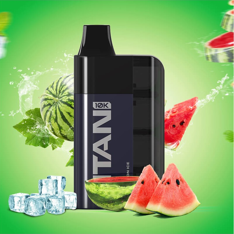 TITAN - Watermelon Ice 8x2ml 20mg Το TITAN - Watermelon Ice προσφέρει μια αναζωογονητική συγχώνευση ζουμερού καρπουζιού και τραγανούς, παγωμένους τόνους. Κατά την εισπνοή, ζήστε τη χυμώδη γλυκύτητα του ώριμου καρπουζιού, ακολουθούμενη από ένα δροσερό, παγωμένο τελείωμα στην εκπνοή για ένα τέλεια ισορροπημένο και αναζωογονητικό ατμό.