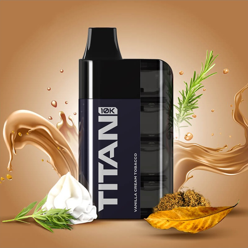 TITAN - Vanilla Cream Tobacco 8x2ml 20mg Ζεστές νότες βανίλιας με την βελούδινη αίσθηση της κρέμα κατακλίζουν έναν ποιοτικό καπνό!